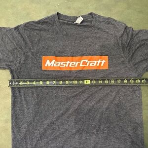 Master Craft T-Shirt by Next Level Apparel Charcoal and Tangerine Tee